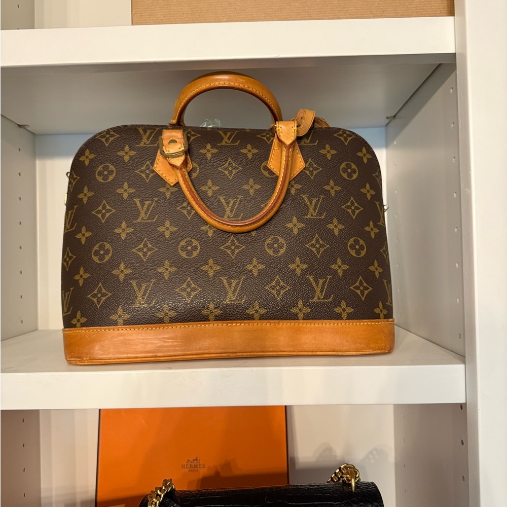 Louis Vuitton Brown Satchel Monogram Canvas